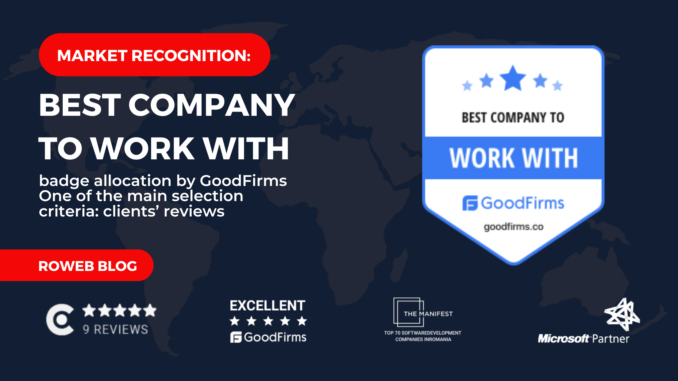 Roweb received from GoodFirms the title: “Best Company to Work